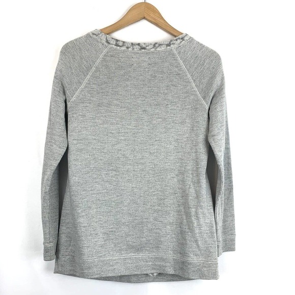 Lou & Grey animal print pocketed crewneck sweatshirt small - Picture 5 of 8